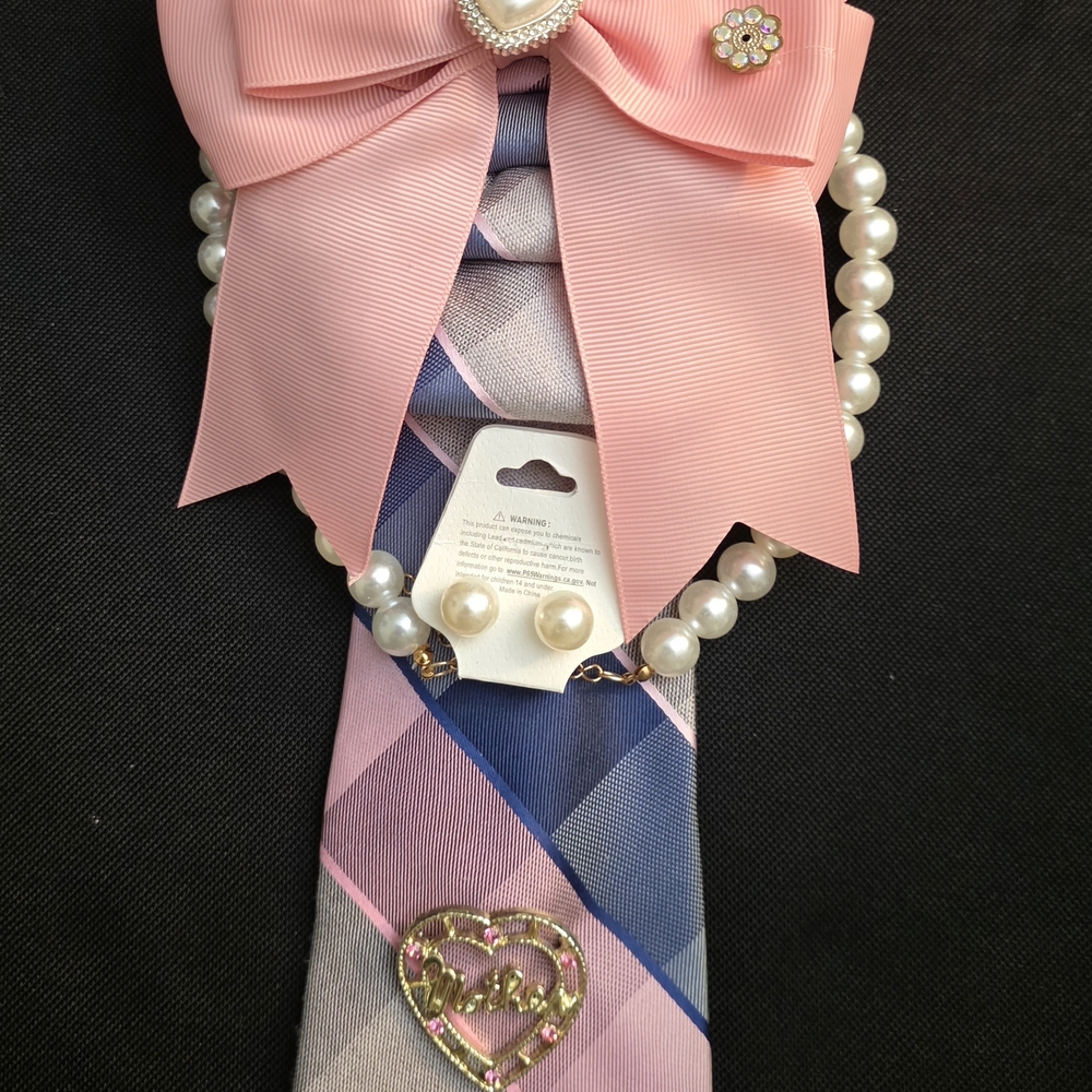 Michael Kors Pink and Navy Fabric Detail